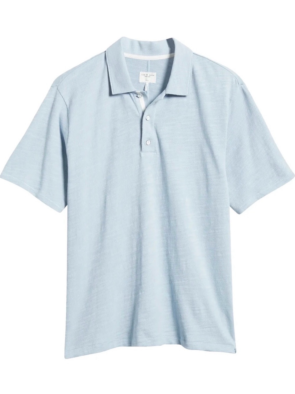RAG & BONE CLASSIC Fit Polo In Light Blue Size Medium